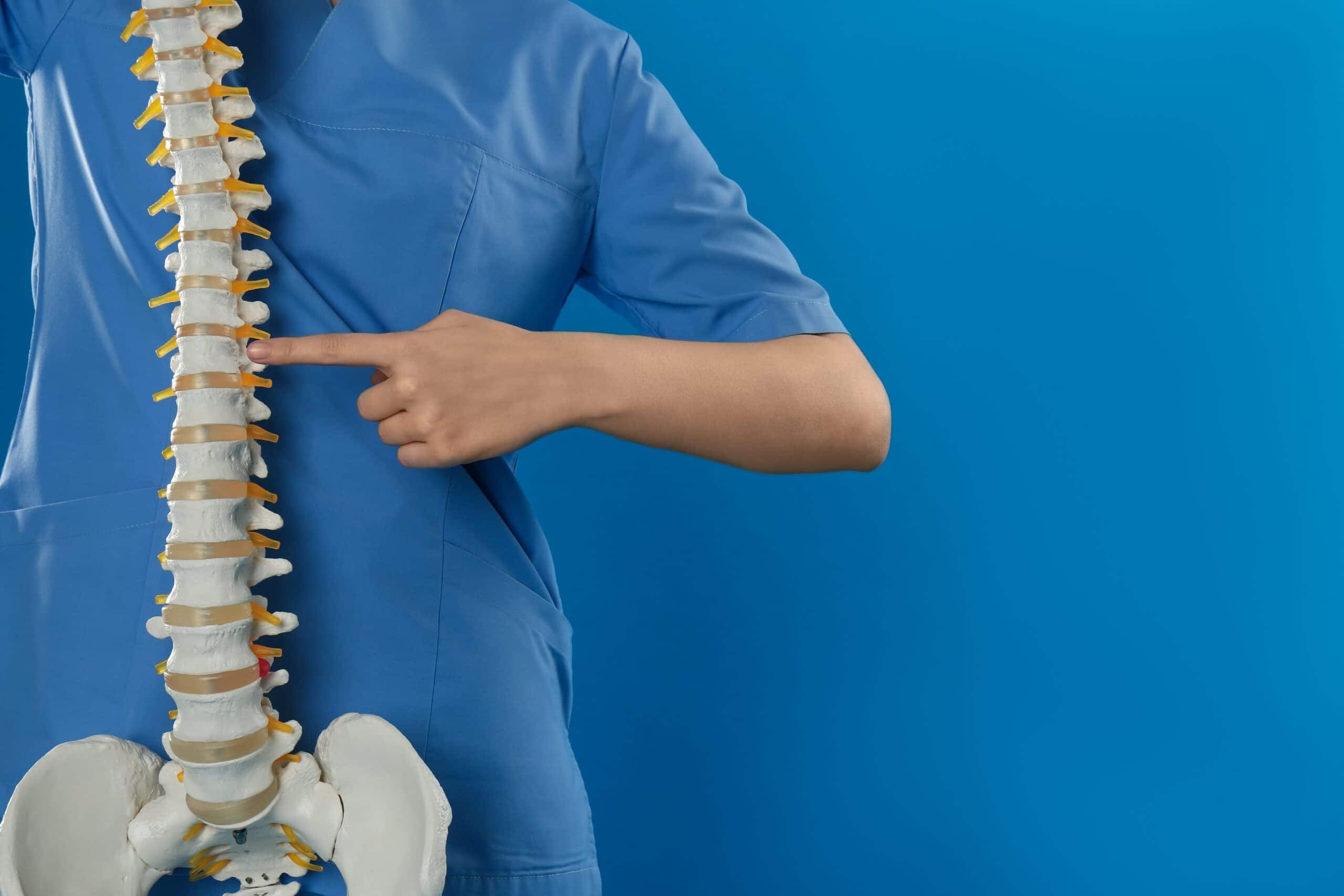 regenerative medicine specialist pointing spinal cord injury